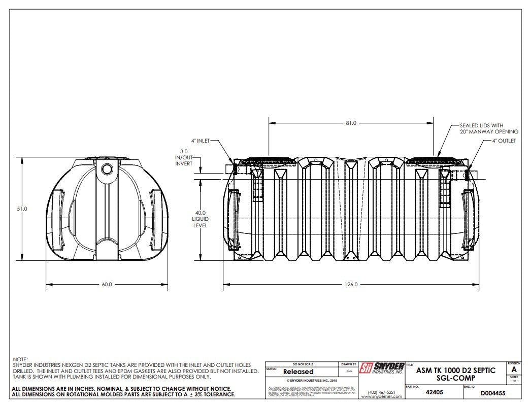NEXGEN D2 SEPTIC TANKS