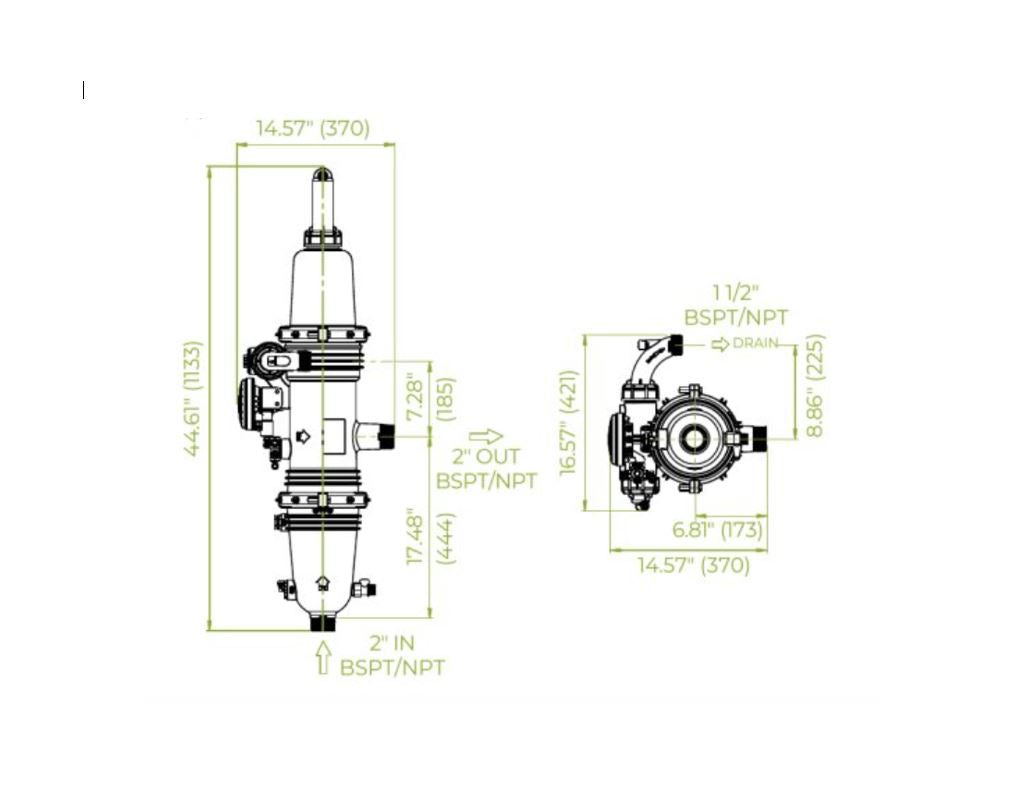 2" AMIAD MINI SIGMA | angle AUTOMATIC FILTER
