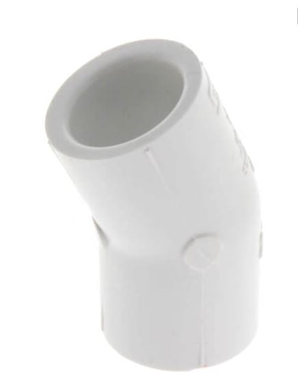 SCH.40 PVC 22 1/2° ELBOW (SLIP X SLIP) 416-000