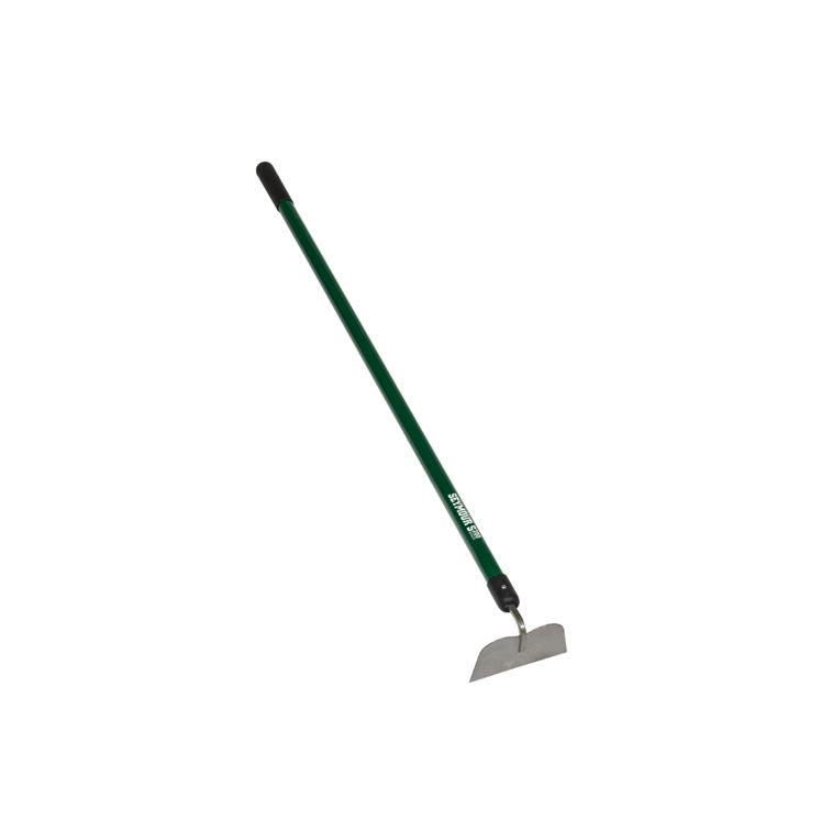 Garden Hoe, Welded Head, 48" Green Fiberglass Handle