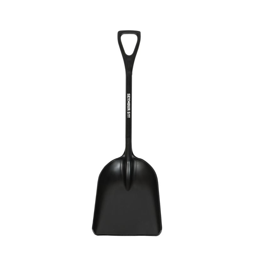 Eastern Pattern 14" x 17" Poly Scoop, 27" D-Grip Handle (One Piece Molded Construction)