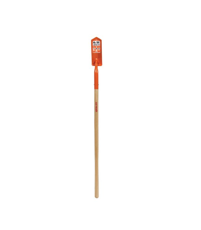 4" Trenching/Cleanout Shovel, 16 Gauge Tempered Steel "V" Blade, 48" Wood Handle