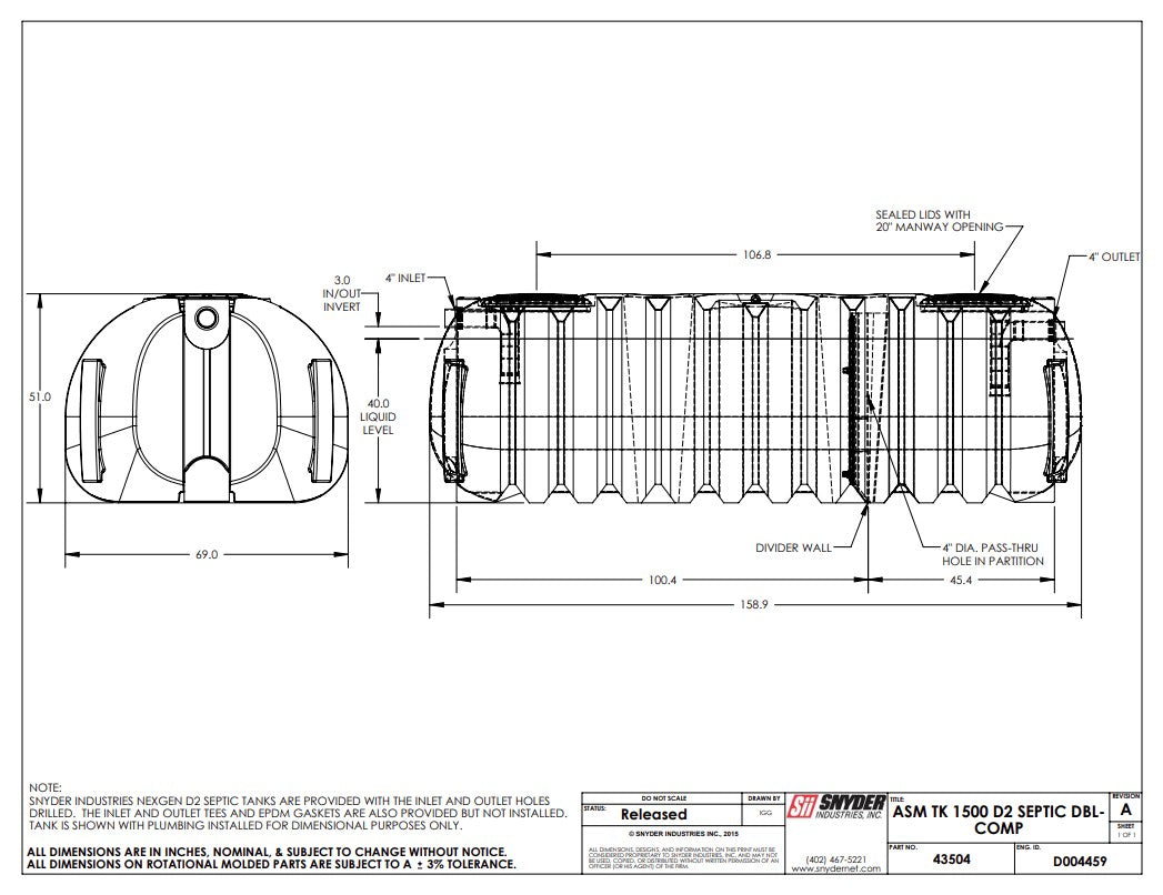NEXGEN D2 SEPTIC TANKS