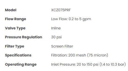XCZ075PRF - Low Flow Control Zone Kit with 3/4 in. Low Flow Valve and 3/4 in. PR RBY Filter (Assembled)