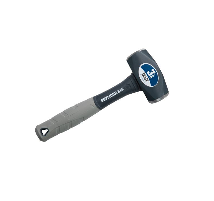 3 lb Drilling Hammer with Cushion Grip and 10" Fiberglass Handle