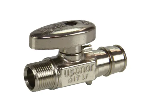 UPONOR PEX x OD Compression  ProPEX Full-Port Stop Valve,(Lead Free Brass)