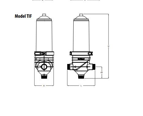 IRRITEC ROTOFILTERS PLASTIC " T " DISC FILTER (TIF) 2"-3"